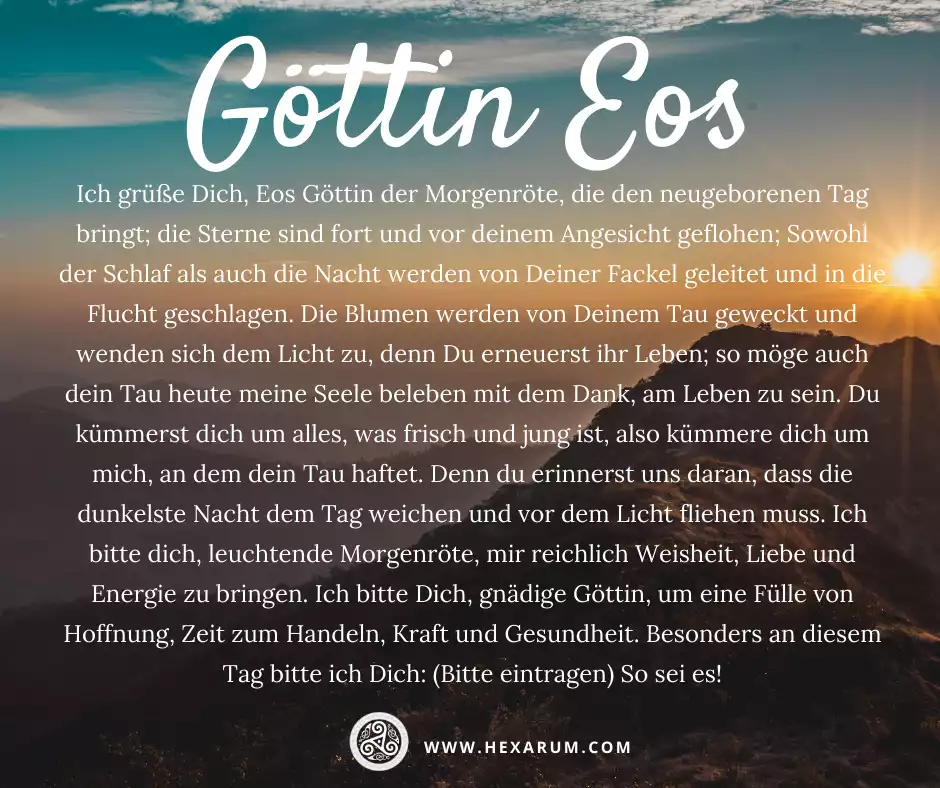 Göttin Eos Gebet